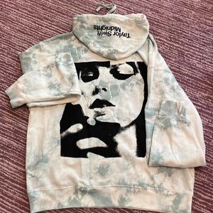 RARE NWOT 48 hr Collection Midnights Green Marble/Tie Dye Hoodie Taylor Swift